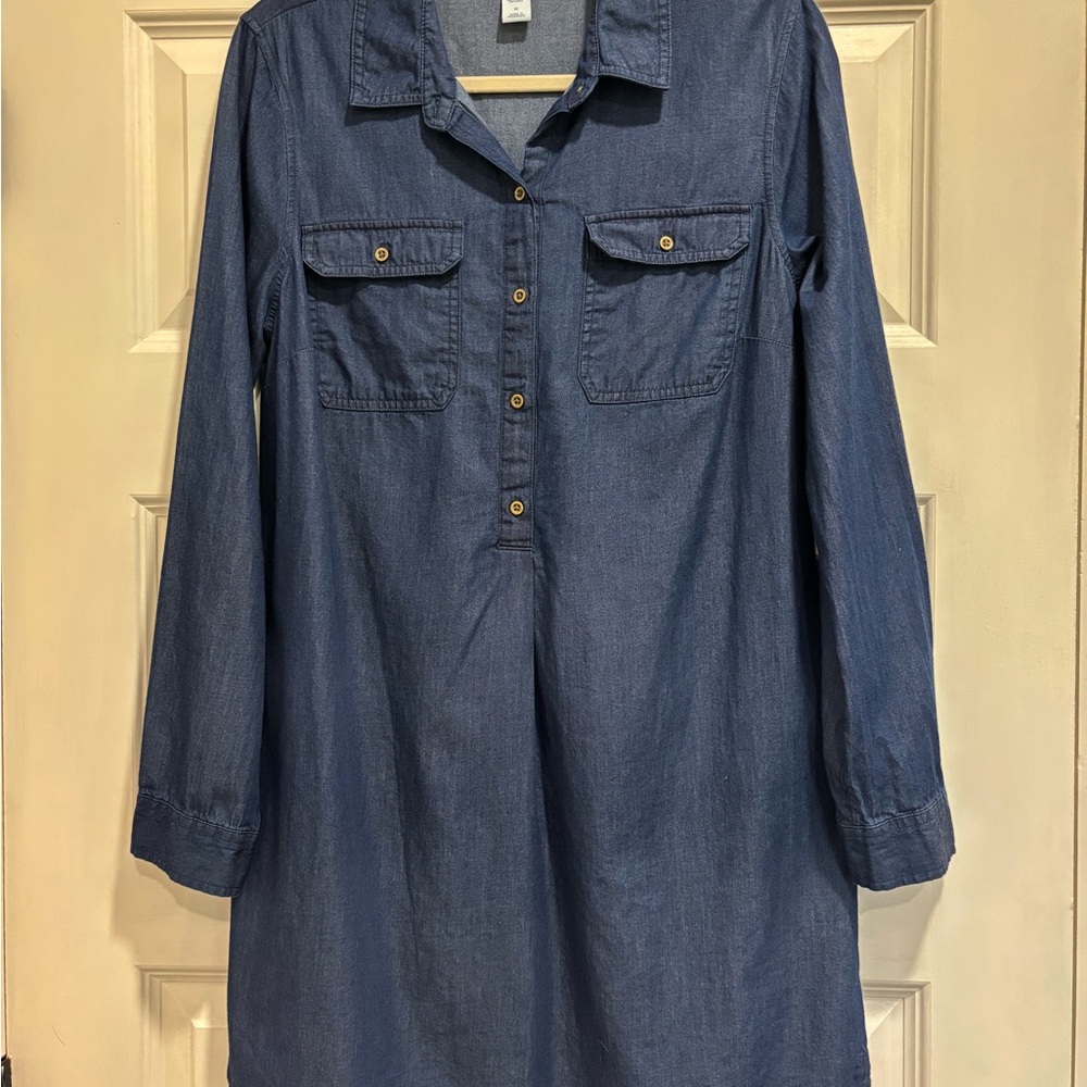 Old Navy Blue Long Sleeve Dress